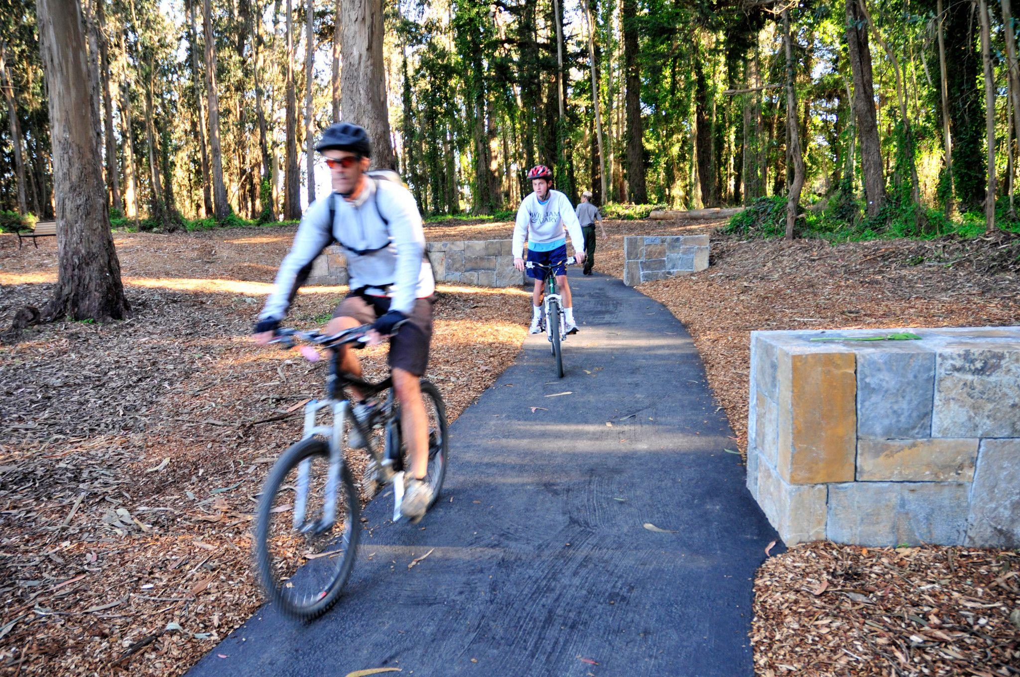 Cyclists in the Presidio