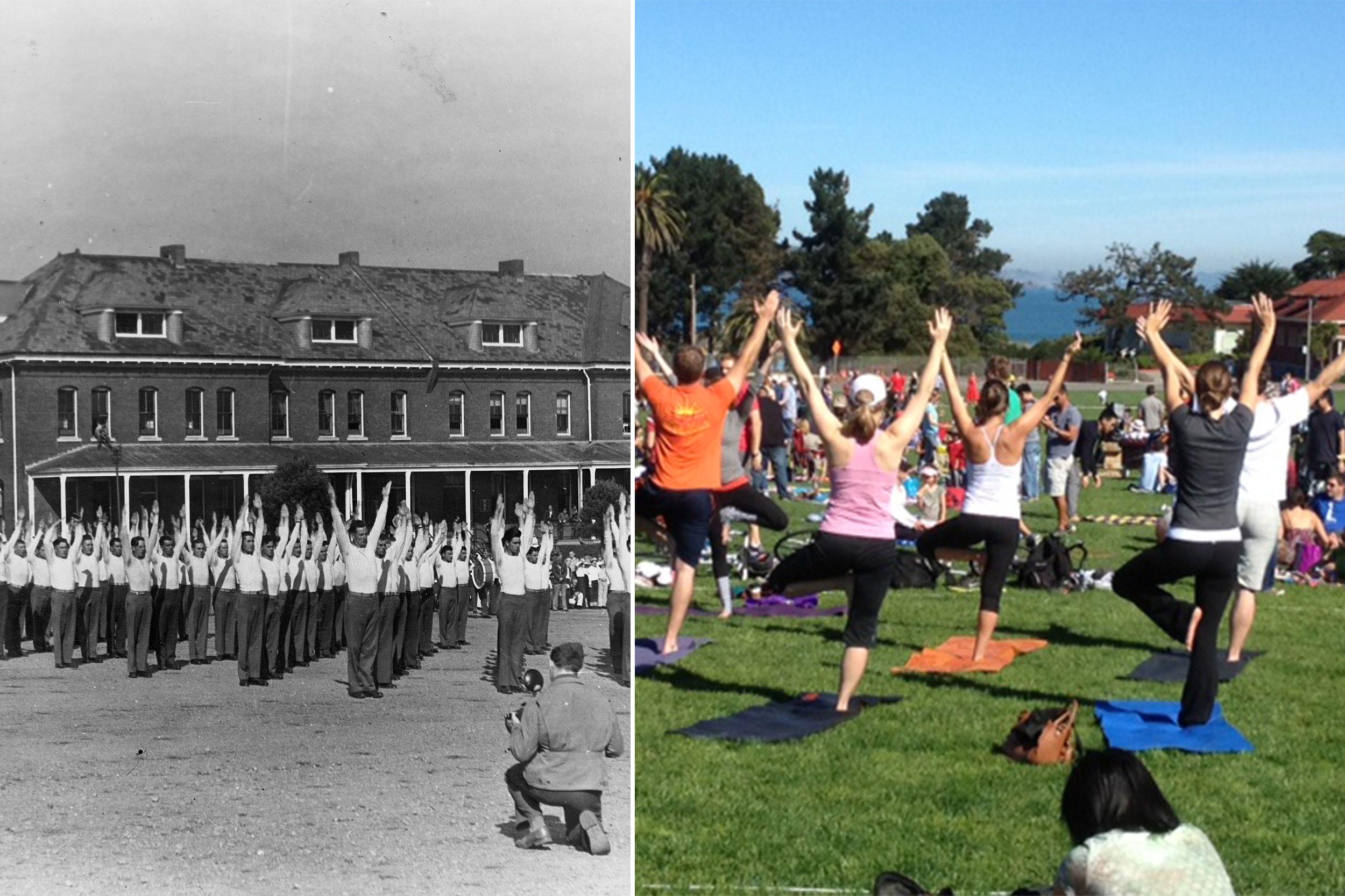 Main Parade Lawn then and now