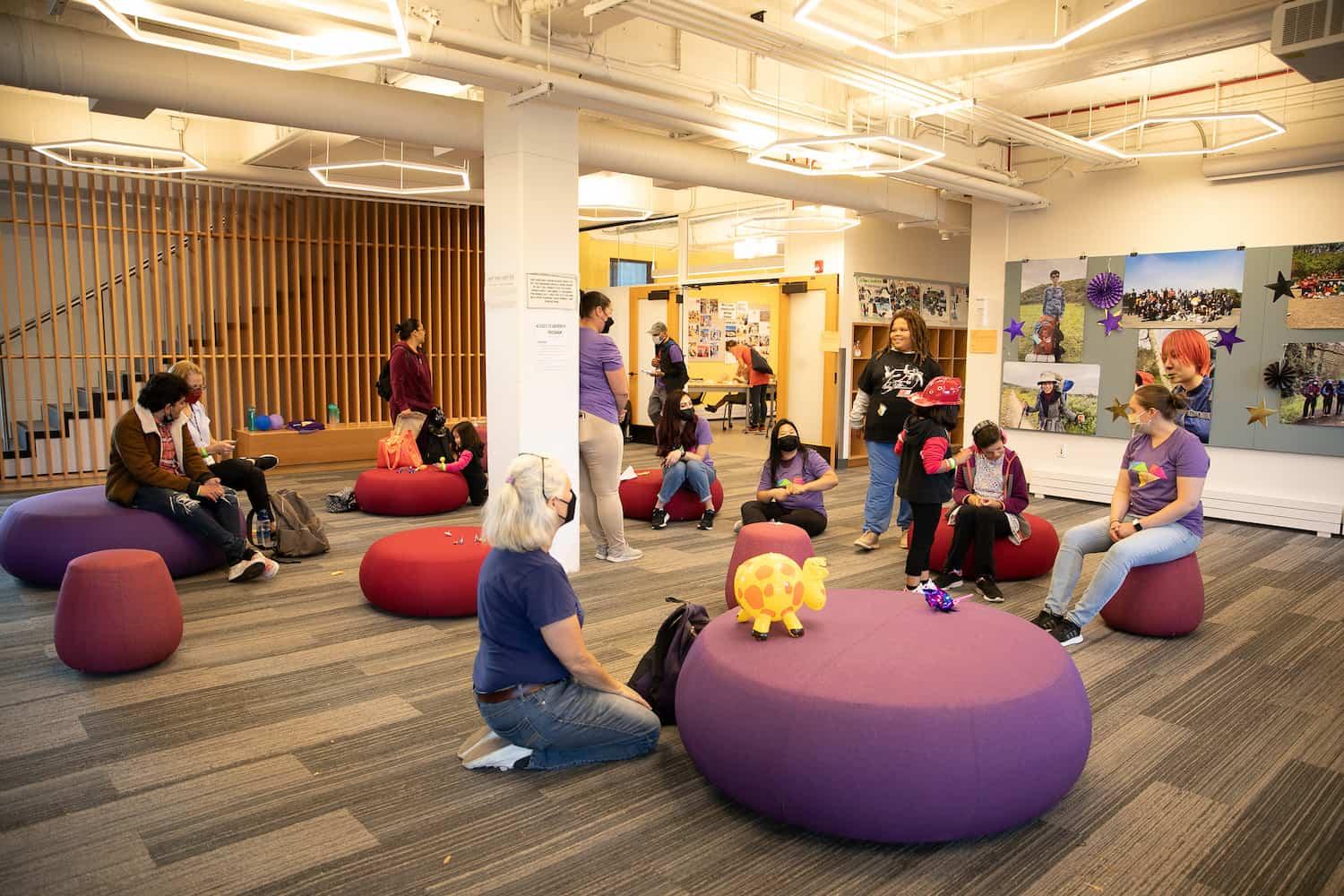 Interior of Crissy Field Center during a youth program. Photo by Myleen Hollero.