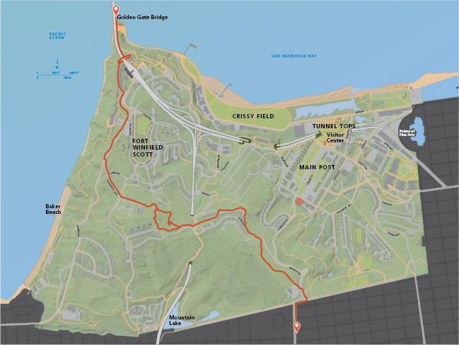 Map of the Bay Area Ridge Trail