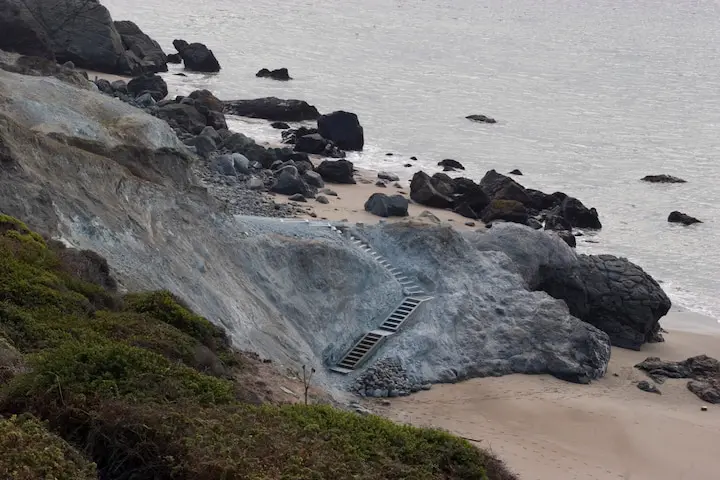 Serpentinite rock at Marshall’s Beach.