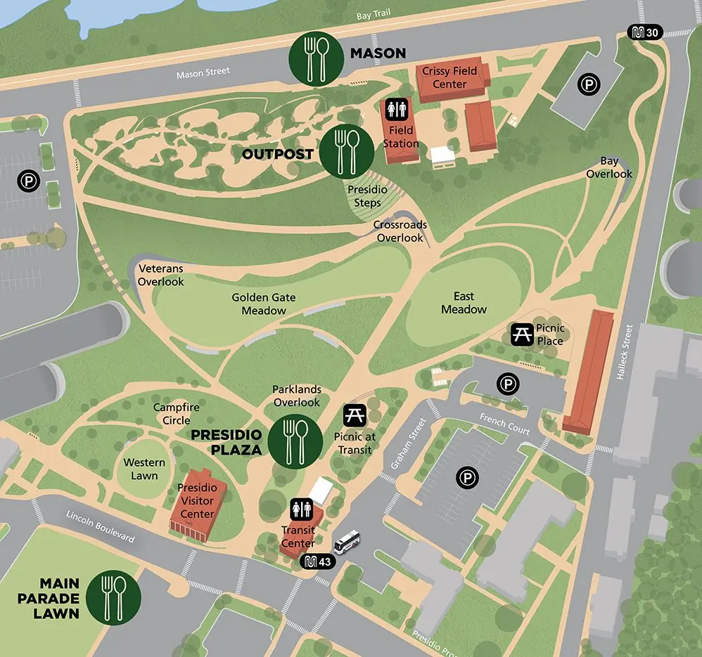 Map of Presidio pop up