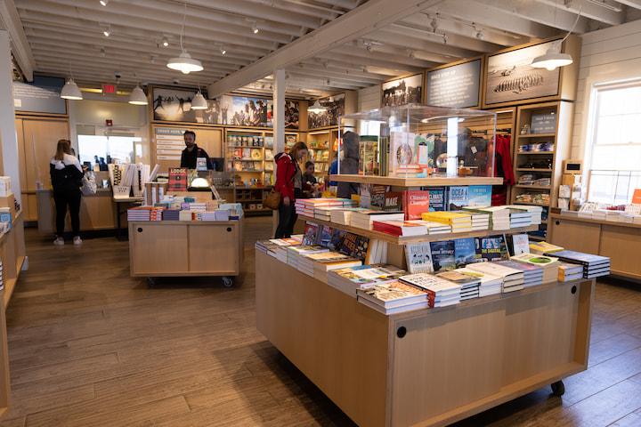 Interior of the Warming Hut Park Store.