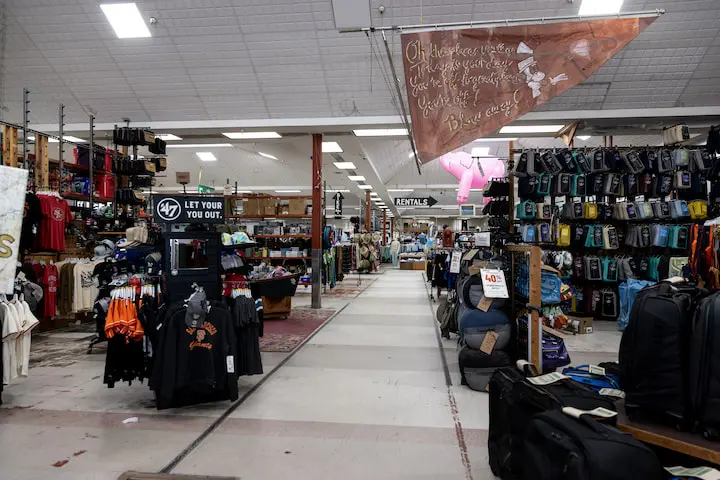 Interior of Sports Basement in the Presidio of San Francisco. Photo by Myleen Hollero.