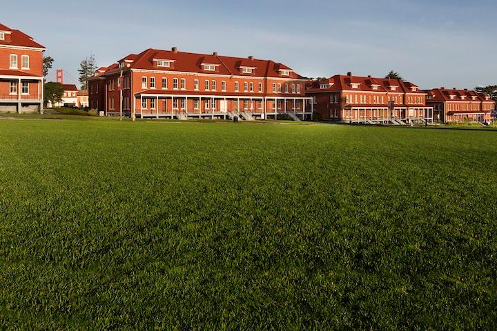 Main Parade Lawn and Montgomery Street Barracks. Photo by Charity Vargas.