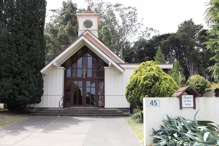 Exterior photo of the historic chapel of our Lady.