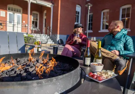 Image of the fire pit at the Inn.