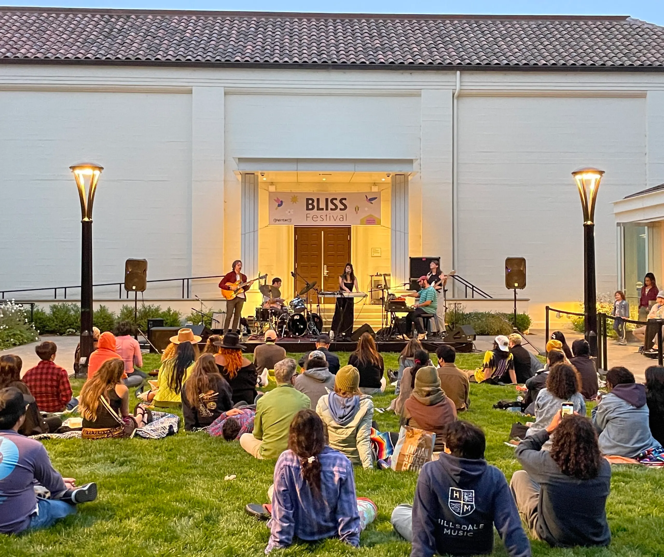 Group of people enjoying concert at Presidio Theatre