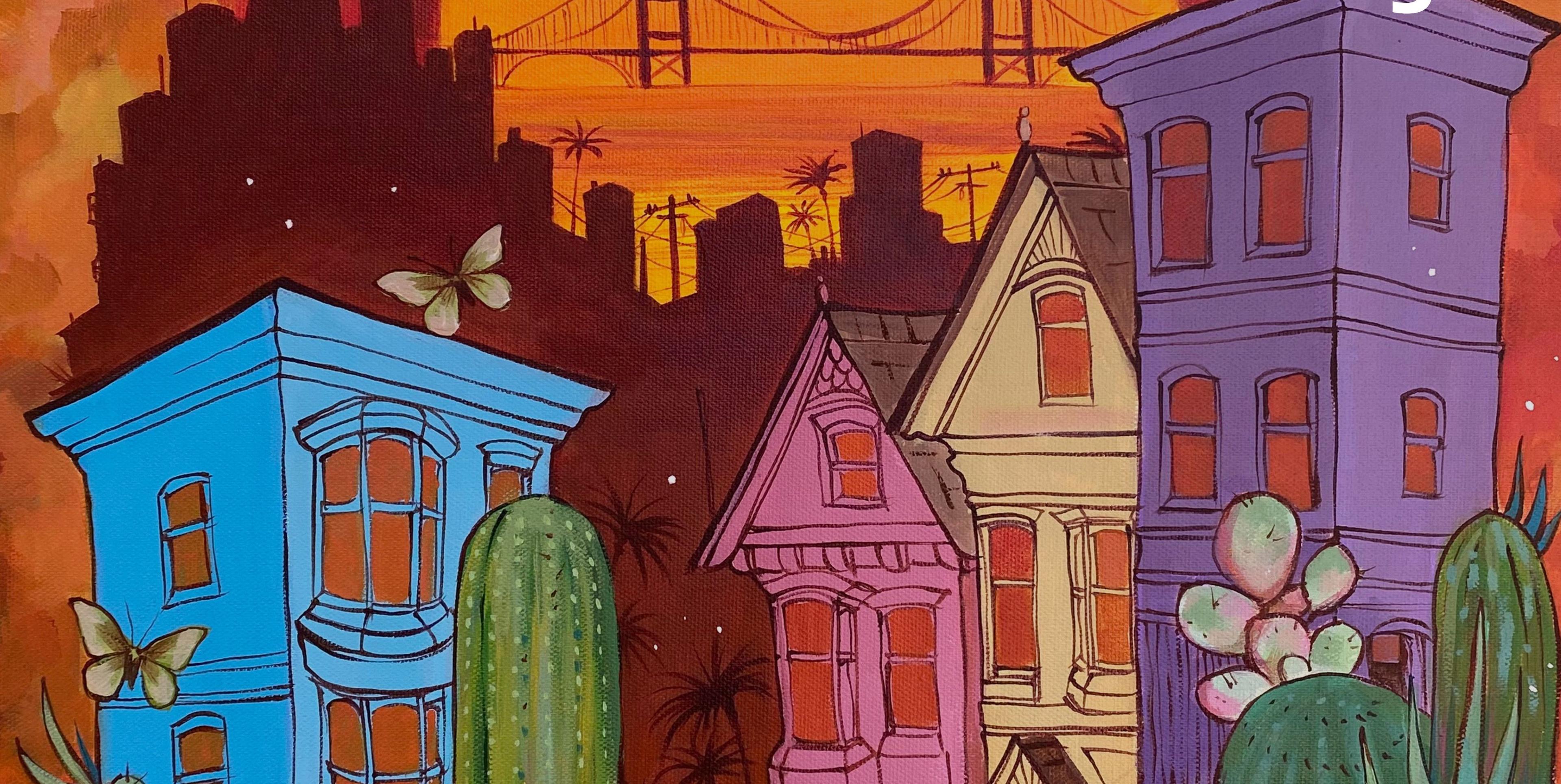 color animation of San Francisco's city landscape