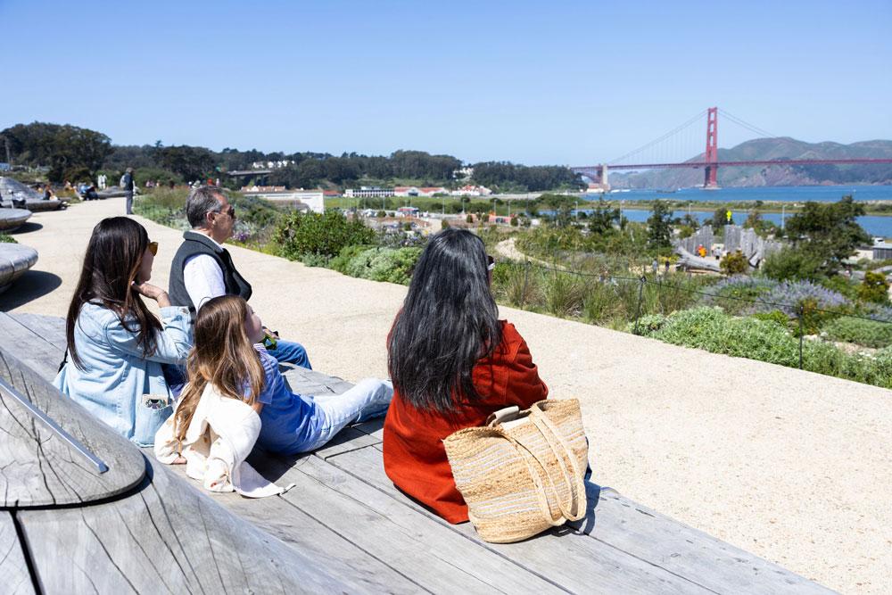 Family at Presidio Tunnel Tops overlooking the Outpost.