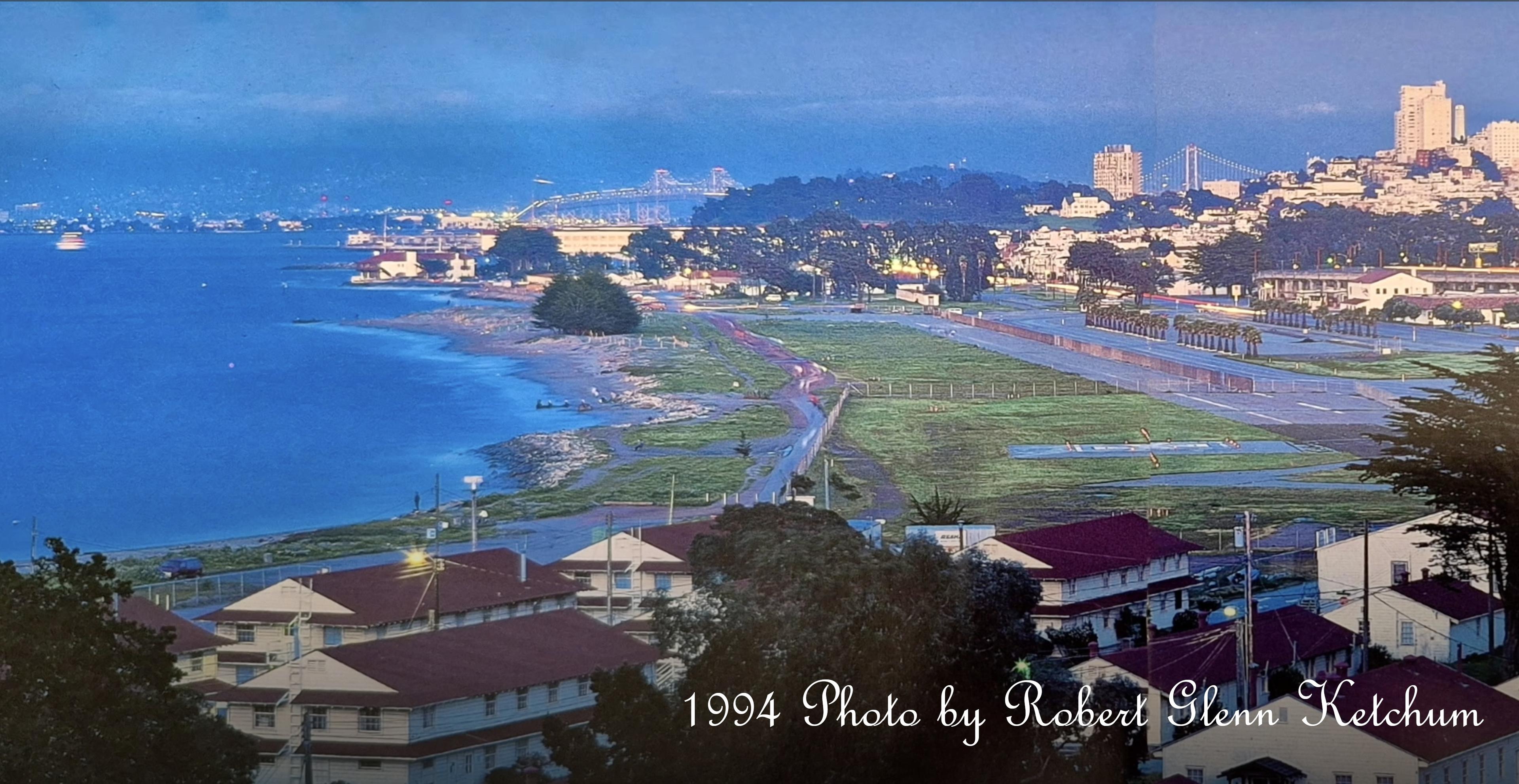 aerial shot of Crissy Field overlook