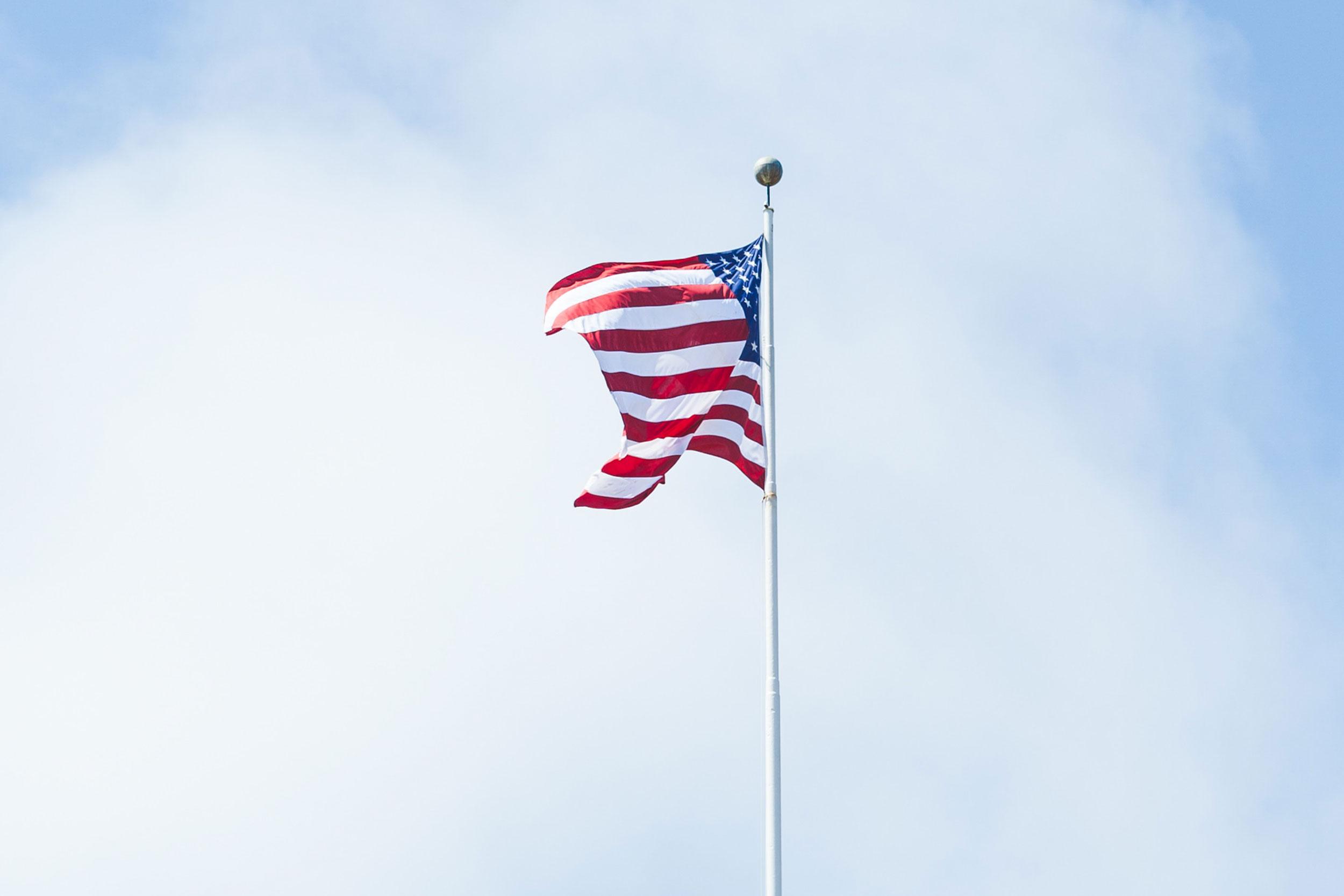 US Flag in the Presidio