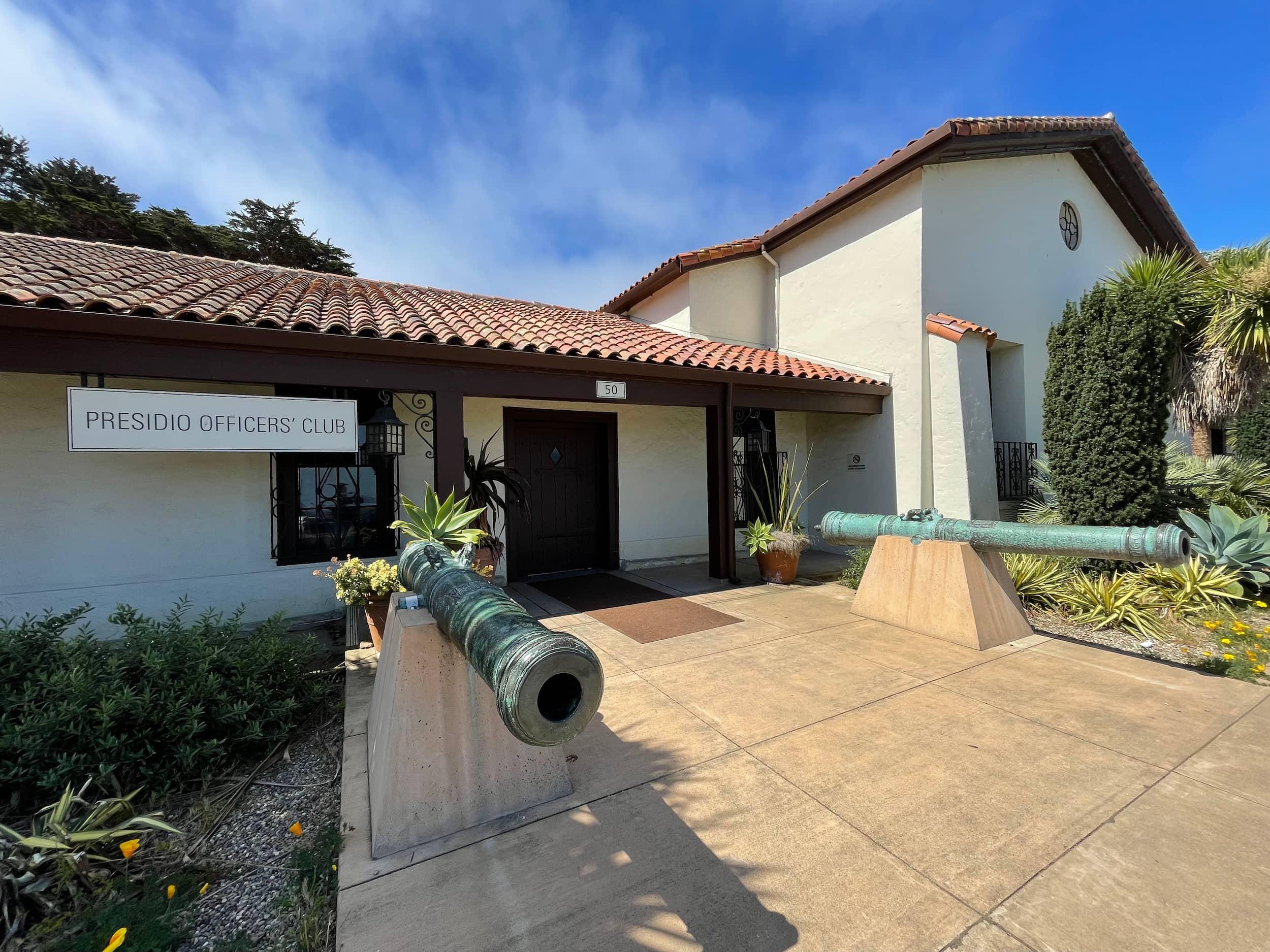 Image of the exterior of Presidio Officers Club,