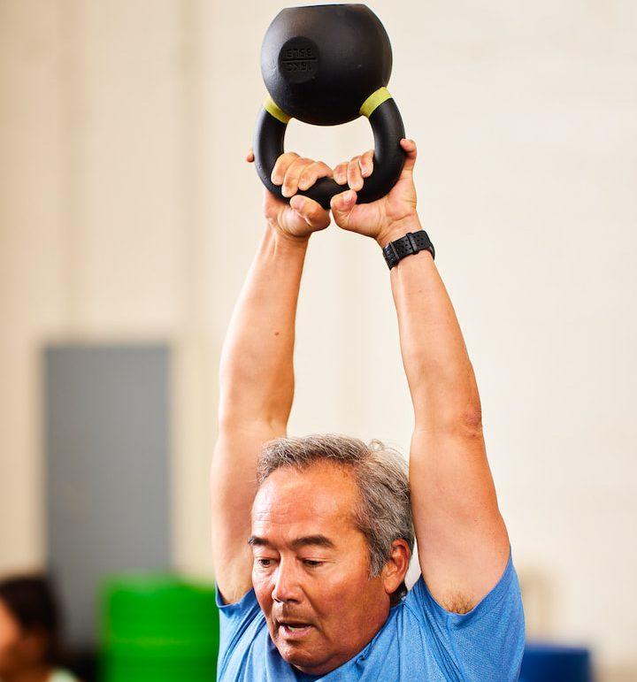 A man doing weight training at CrossFit 7x7 in the Presidio. Photo courtesy of CrossFit 7x7.