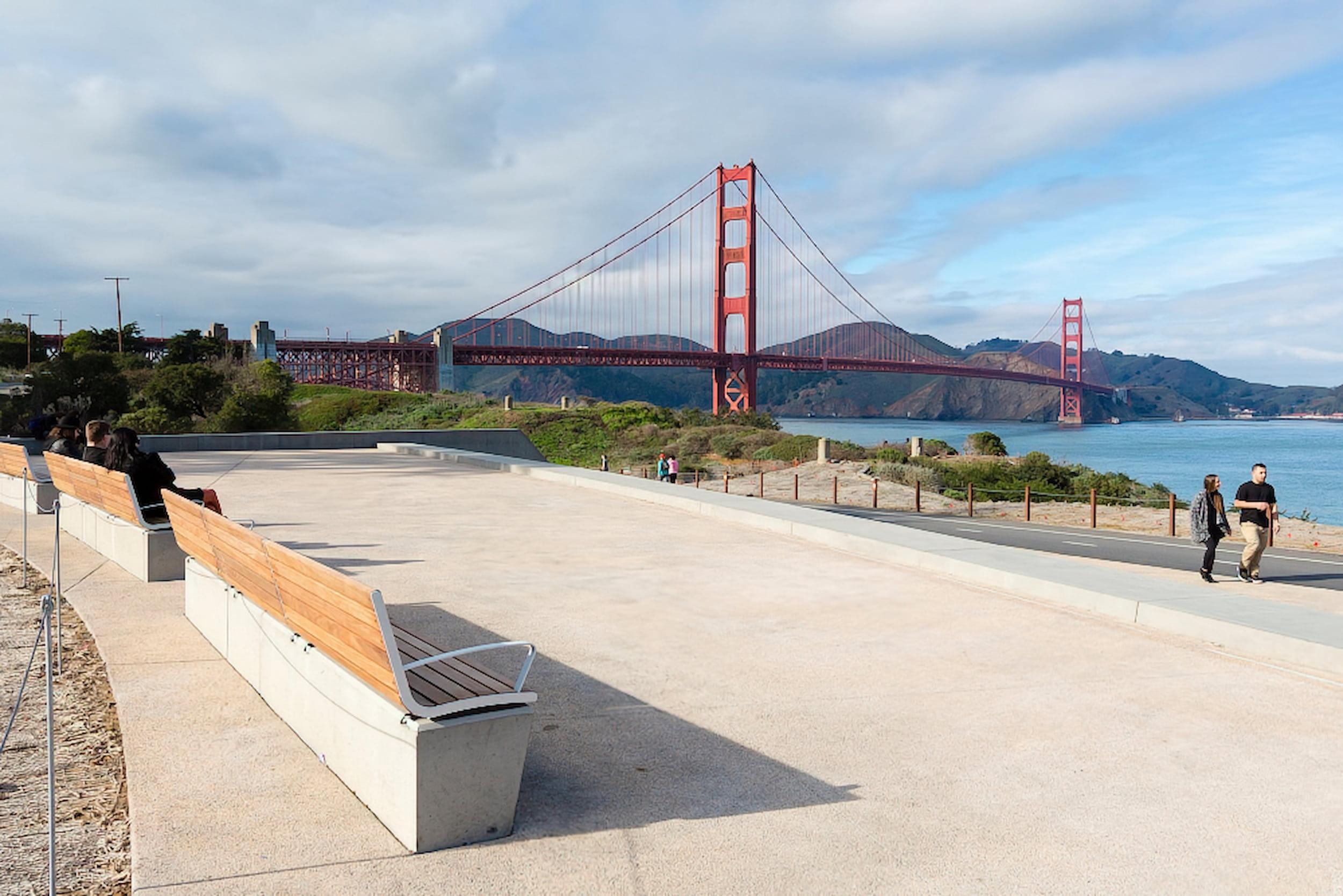 Battery East Overlook with the Golden Gate Bridge in the background. Photo by Charity Vargas.