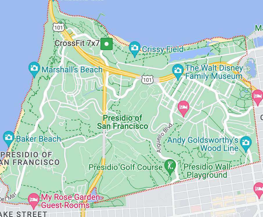 Placeholder map of the Presidio.