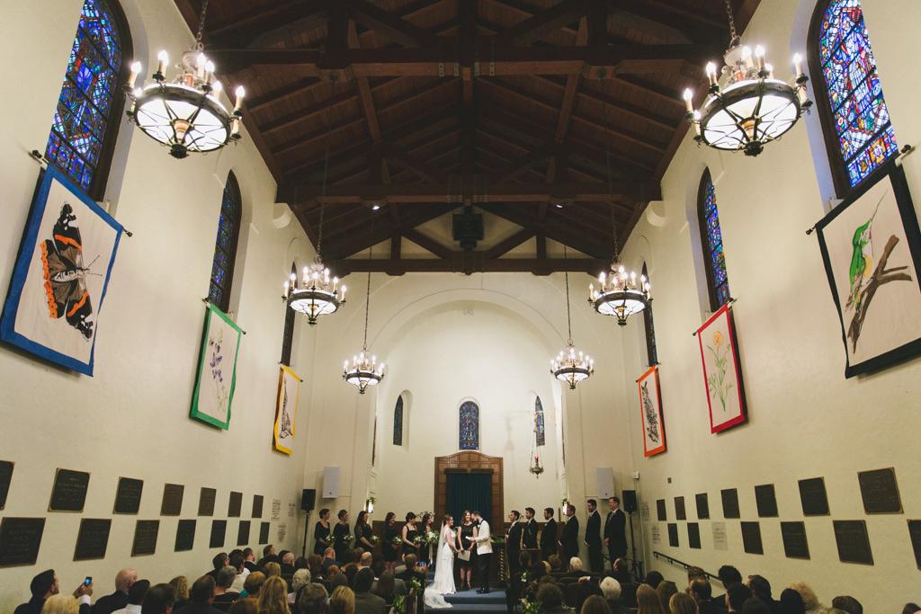 Wedding at the Interfaith Center’s Presidio Chapel.