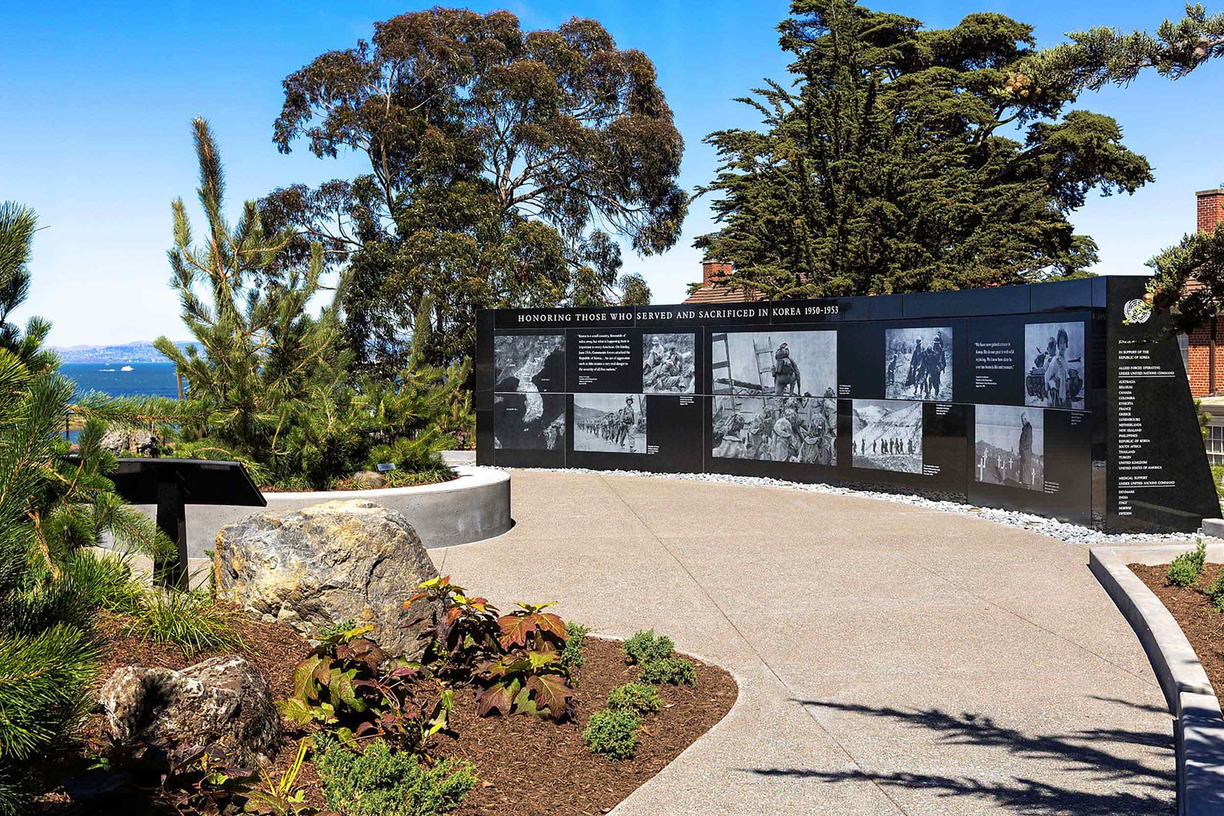 Korean War Memorial Plaza in the Presidio of San Francisco.