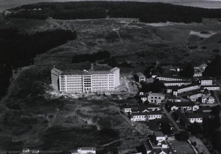 New and old Public Health Service Hospital buildings, circa 1931