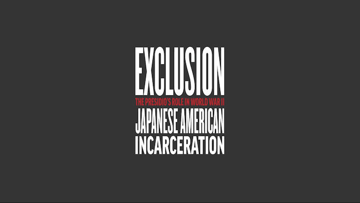Title card for the video about the Exclusion exhibition